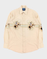 Vintage Y2K 00s Wrangler Rodeo Snap Button Long Sleeve Western Shirt - L