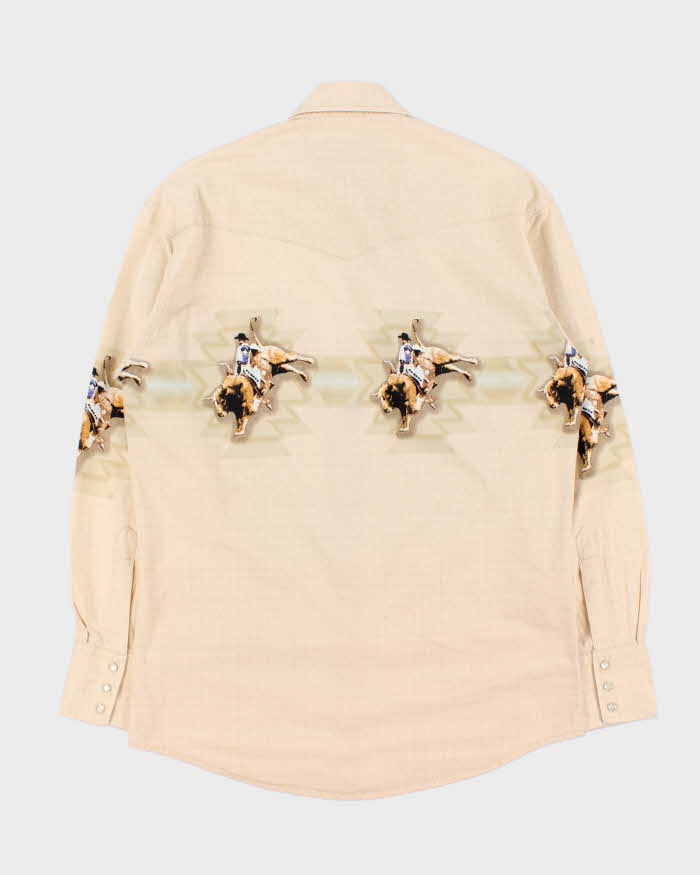 Vintage Y2K 00s Wrangler Rodeo Snap Button Long Sleeve Western Shirt - L