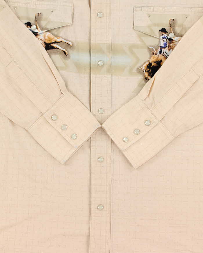 Vintage Y2K 00s Wrangler Rodeo Snap Button Long Sleeve Western Shirt - L