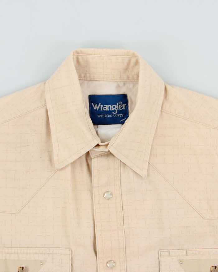 Vintage Y2K 00s Wrangler Rodeo Snap Button Long Sleeve Western Shirt - L