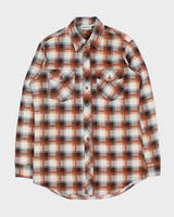 Vintage 1970s Sears Wearmaster Plaid Long Sleeve Flannel Shirt - M