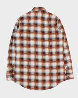 Vintage 1970s Sears Wearmaster Plaid Long Sleeve Flannel Shirt - M