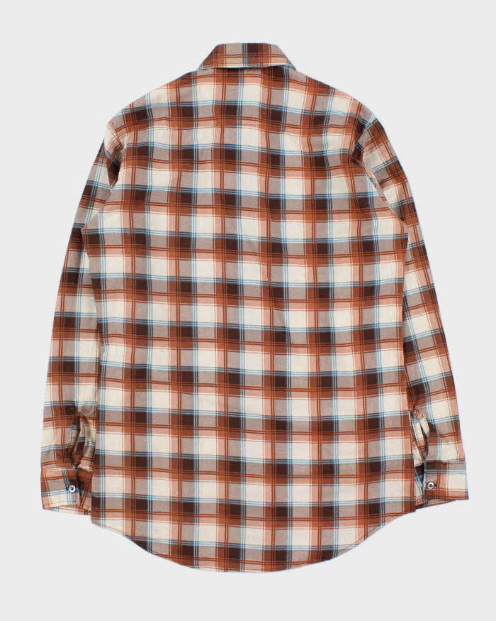 Vintage 1970s Sears Wearmaster Plaid Long Sleeve Flannel Shirt - M