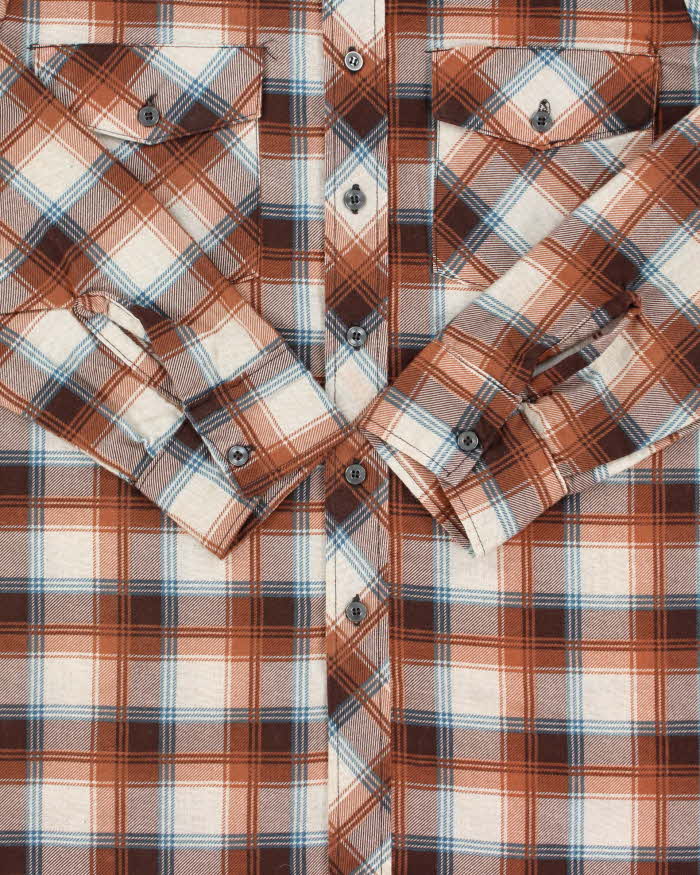 Vintage 1970s Sears Wearmaster Plaid Long Sleeve Flannel Shirt - M
