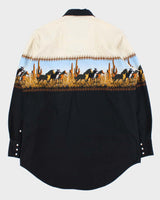 Vintage 1990s Cumberland Outfitters Snap Button Wild Horse Long Sleeve Western Shirt - XL
