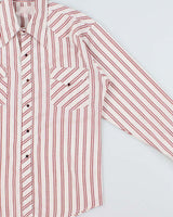 Vintage 1970s Striped Snap Button Textured Long Sleeve Western Shirt - L