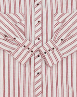 Vintage 1970s Striped Snap Button Textured Long Sleeve Western Shirt - L