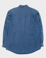 Vintage Y2K 00s Levi's Medium Wash Long Sleeve Denim Over Shirt - XL
