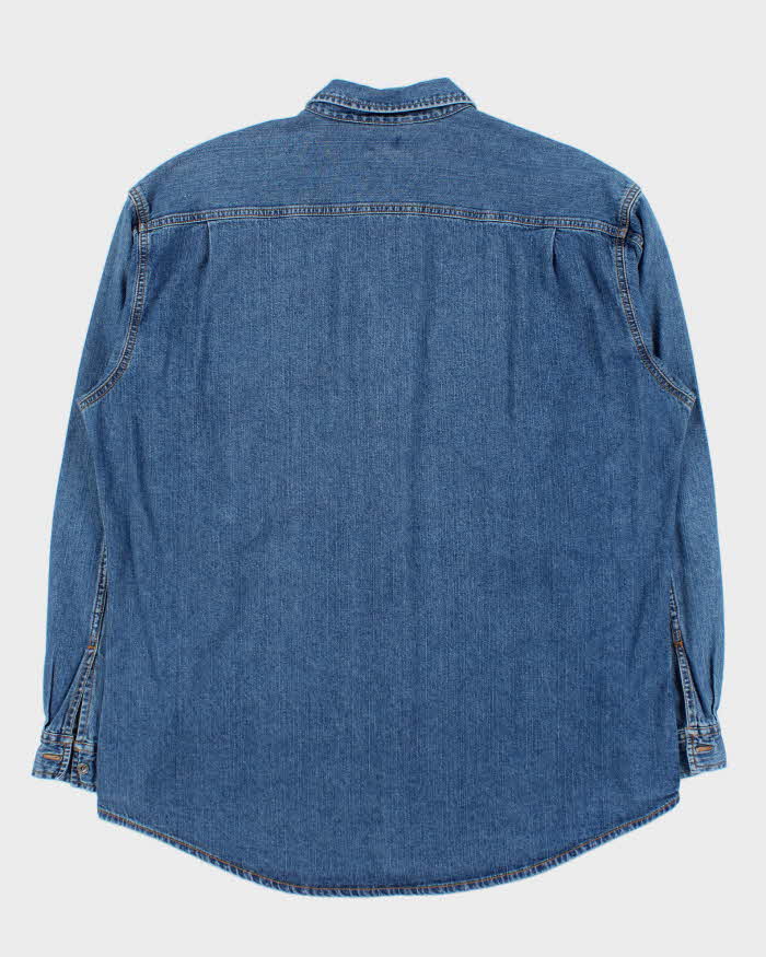 Vintage Y2K 00s Levi's Medium Wash Long Sleeve Denim Over Shirt - XL