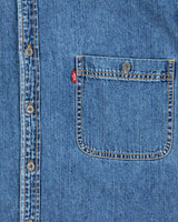 Vintage Y2K 00s Levi's Medium Wash Long Sleeve Denim Over Shirt - XL