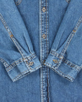 Vintage Y2K 00s Levi's Medium Wash Long Sleeve Denim Over Shirt - XL