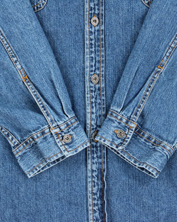 Vintage Y2K 00s Levi's Medium Wash Long Sleeve Denim Over Shirt - XL