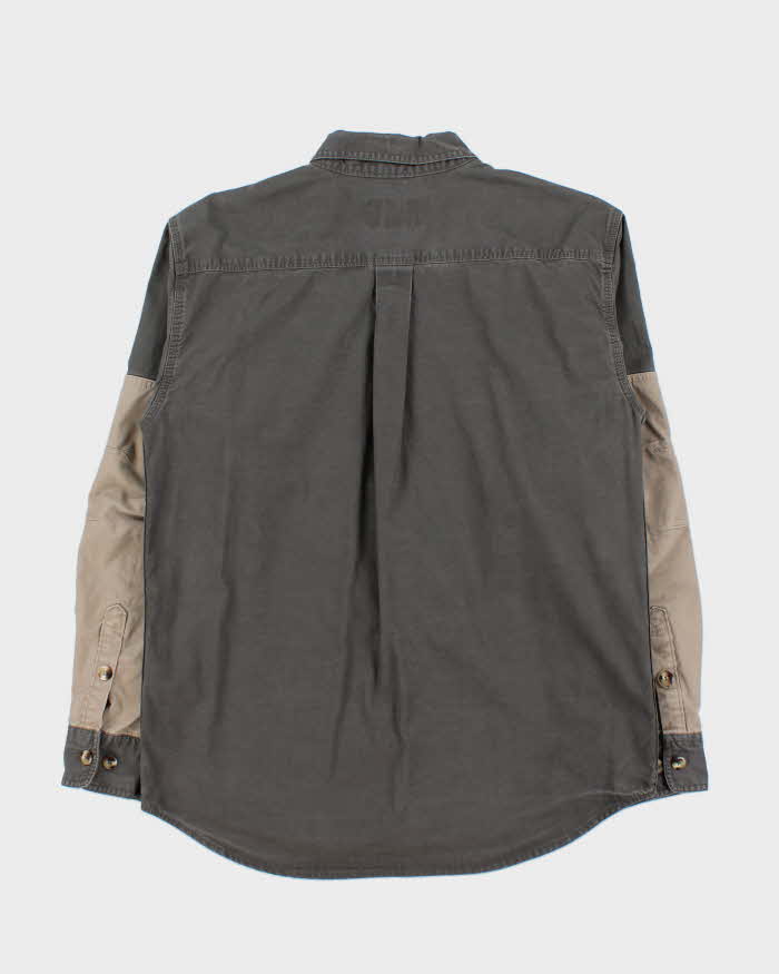 Vintage Cabela's Khaki Long Sleeve Cotton Canvas Hunting Shirt - M