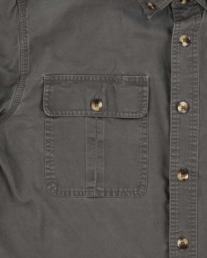 Vintage Cabela's Khaki Long Sleeve Cotton Canvas Hunting Shirt - M