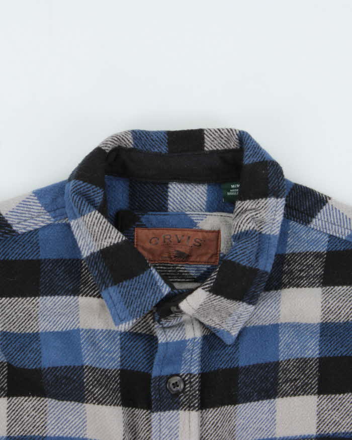 Vintage Orvis Buffalo Check Heavyweight Long Sleeve Flannel Over Shirt - M