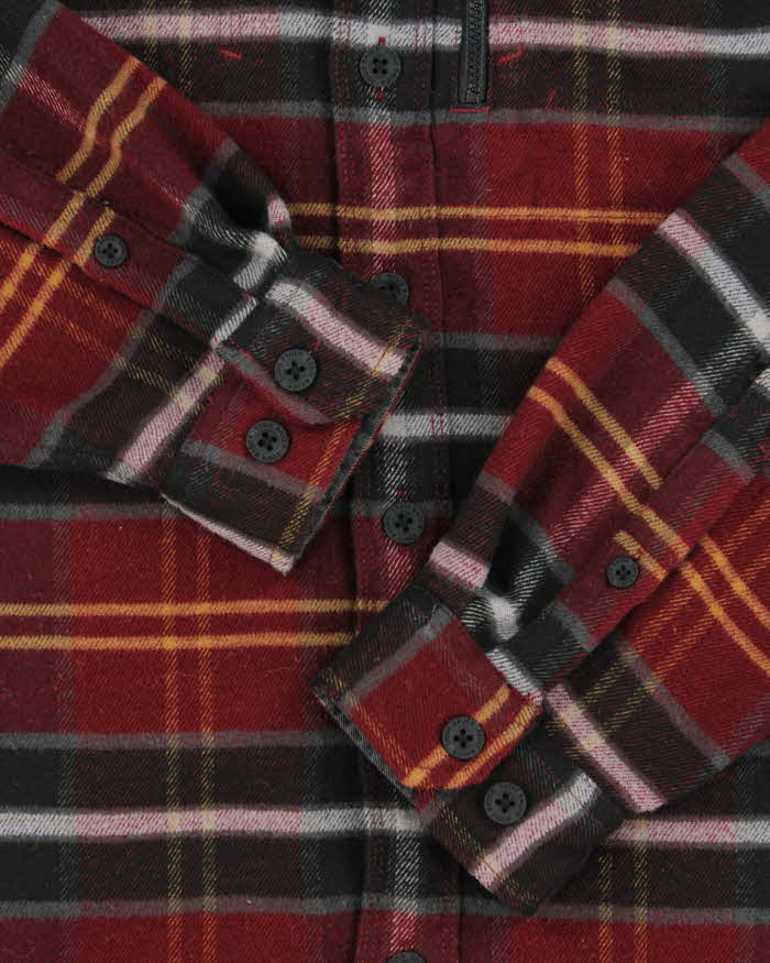 Vintage Eddie Bauer Mountain Ops Plaid Heavyweight Classic Fit Long Sleeve Flannel Over Shirt - L