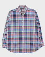 Vintage 00s Brooks Brothers Madras Made In USA Long Sleeve Shirt - XL