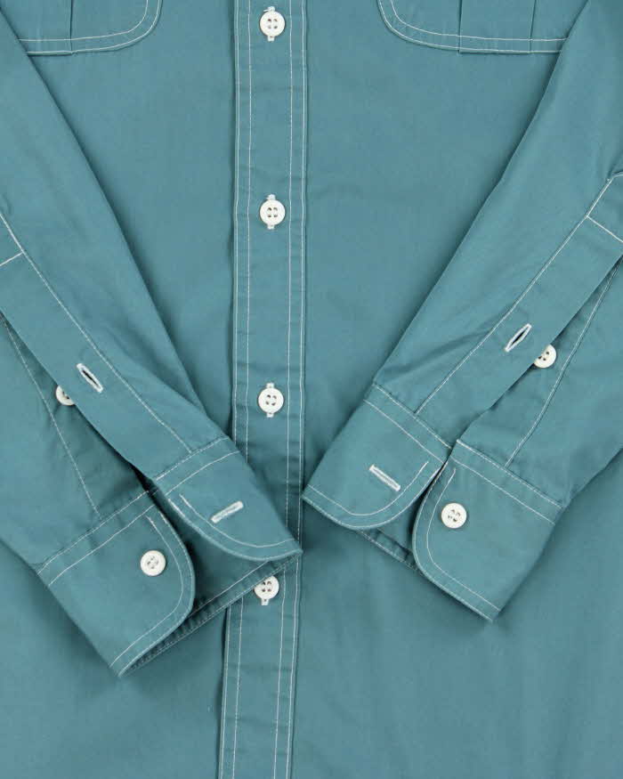 Vintage 1970s Capri California By David Langman Contrast Stitch Long Sleeve Shirt - S