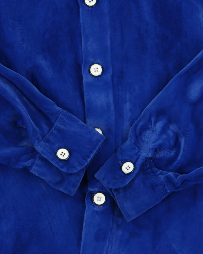 Vintage 1970s Squire Velvet Dagger Collared Long Sleeve Shirt - M