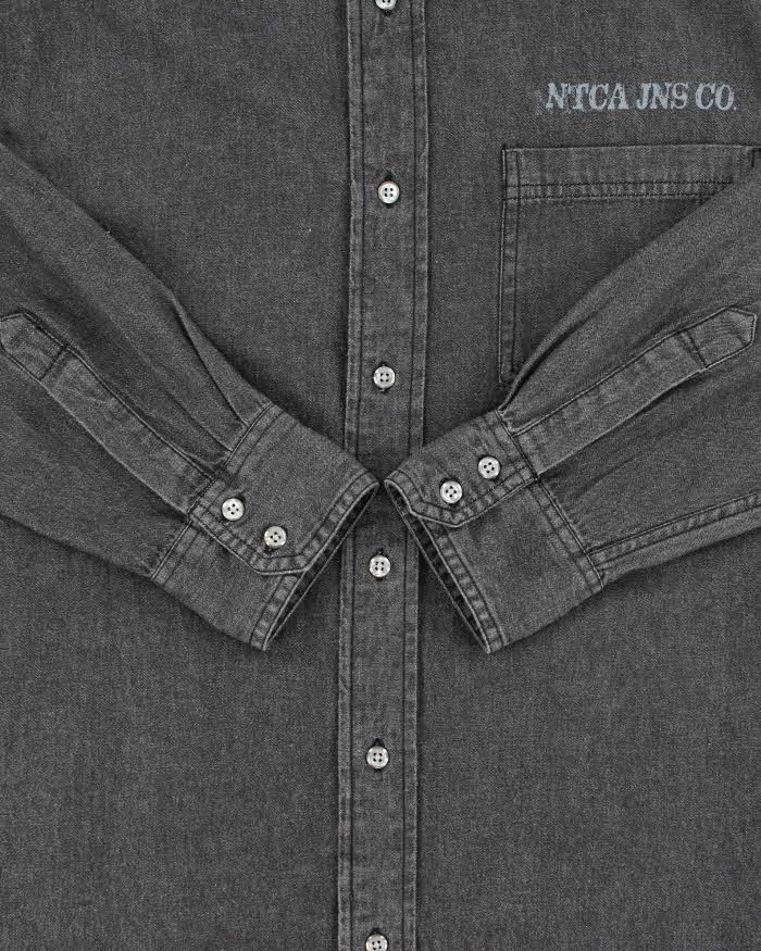 Vintage Y2K 00s Nautica Jeans Stone Wash Long Sleeve Denim Shirt - L