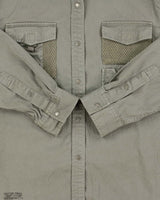 Vintage Y2K 00s Lauren Ralph Lauren Khaki Snap Button Long Sleeve Utility Shirt - M