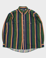 Vintage 1990s Wrangler Striped Long Sleeve Shirt - XL