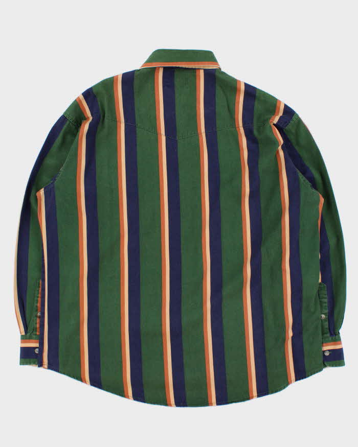 Vintage 1990s Wrangler Striped Long Sleeve Shirt - XL