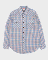Vintage 1979 Levi's White Tab Plaid Snap Button Long Sleeve Western Shirt - L