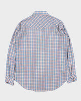 Vintage 1979 Levi's White Tab Plaid Snap Button Long Sleeve Western Shirt - L