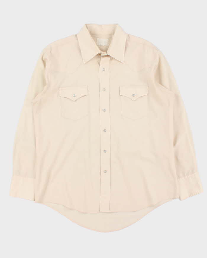 Vintage 1970s Ranchmen Long Tail Pearl Snap Button Long Sleeve Western Shirt - L