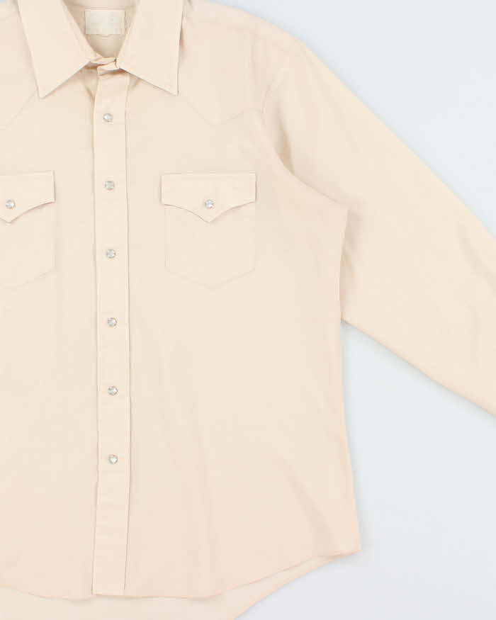 Vintage 1970s Ranchmen Long Tail Pearl Snap Button Long Sleeve Western Shirt - L