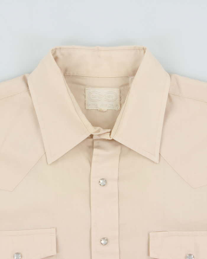 Vintage 1970s Ranchmen Long Tail Pearl Snap Button Long Sleeve Western Shirt - L