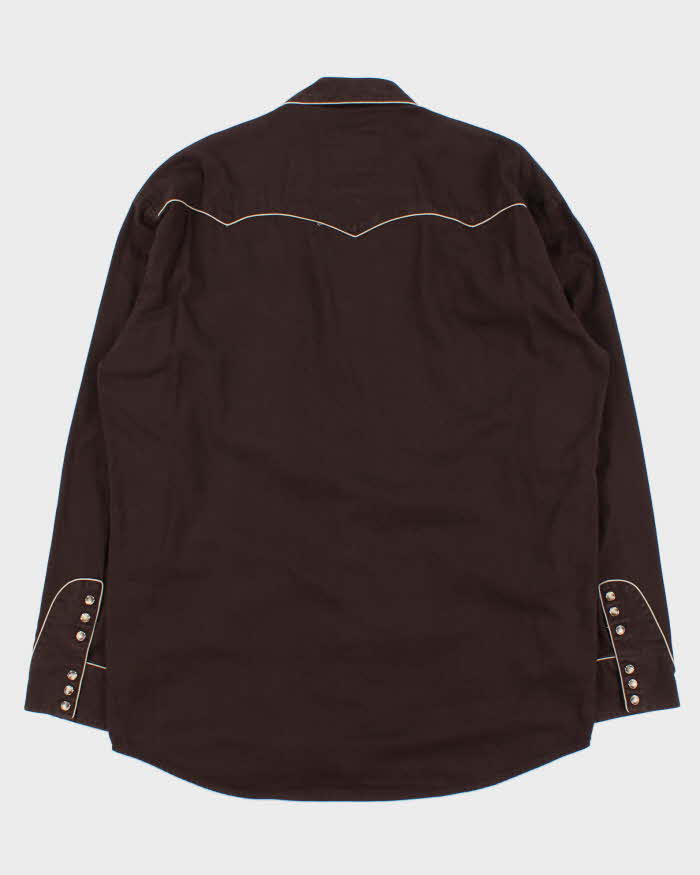 Vintage Y2K 00s Larry Mahan Cowboy Collection Snap Button Long Sleeve Western Shirt - XL