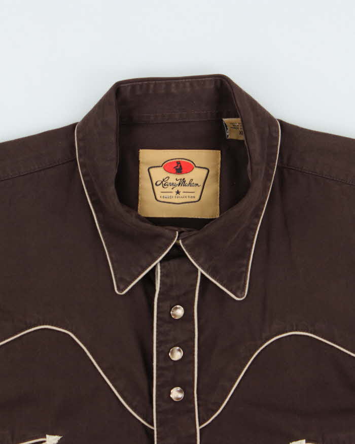 Vintage Y2K 00s Larry Mahan Cowboy Collection Snap Button Long Sleeve Western Shirt - XL