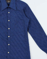 Vintage 1970s John Henry Striped Long Sleeve Shirt - S