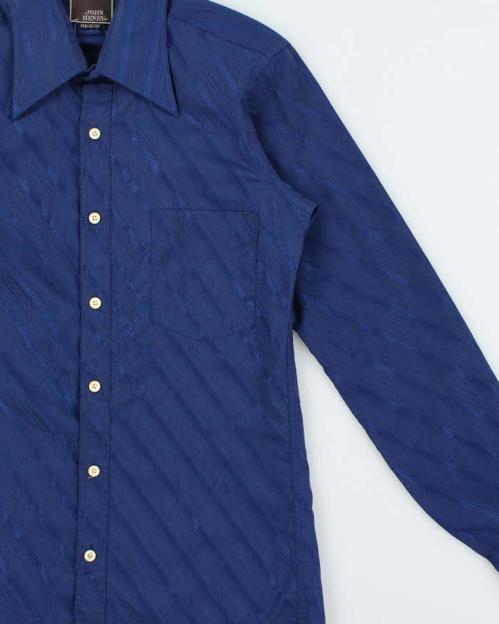 Vintage 1970s John Henry Striped Long Sleeve Shirt - S