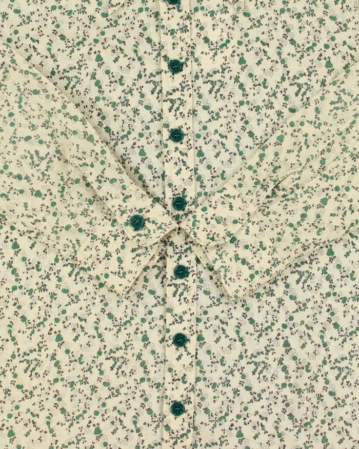 Vintage 1970s Carriage Club Floral Long Sleeve Shirt - L