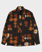 Vintage 1970s Briar House Satin Floral Long Sleeve Shirt - L