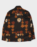 Vintage 1970s Briar House Satin Floral Long Sleeve Shirt - L