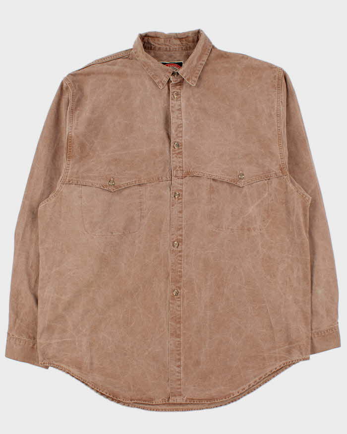 Vintage 1990s Australian Outback Made In USA Canvas Long Sleeve Safari Shirt - XL