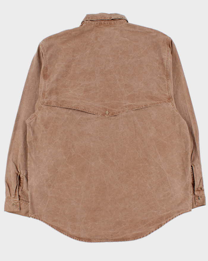 Vintage 1990s Australian Outback Made In USA Canvas Long Sleeve Safari Shirt - XL