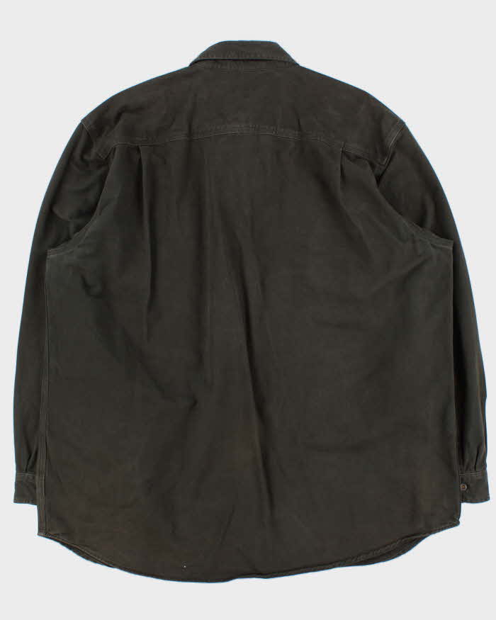 Vintage Carhartt Moss Heavyweight Original Fit Long Sleeve Workwear Shirt - XXL
