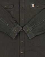 Vintage Carhartt Moss Heavyweight Original Fit Long Sleeve Workwear Shirt - XXL