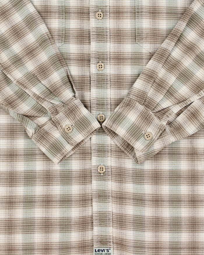 Vintage 1996 Levi's Made In USA Plaid Long Sleeve Flannel Shirt - M