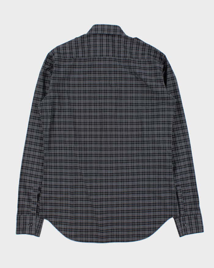 Vintage SS2006 Y2K Dior 'Heidi Slimane' Japanese Exclusive Tartan Epaulette Long Sleeve Shirt - L