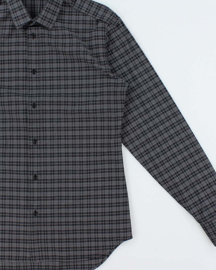 Vintage SS2006 Y2K Dior 'Heidi Slimane' Japanese Exclusive Tartan Epaulette Long Sleeve Shirt - L