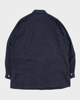 Vintage 1990s Gianni Versace Heavyweight Wool Blend Long Sleeve Oversized Shirt - M