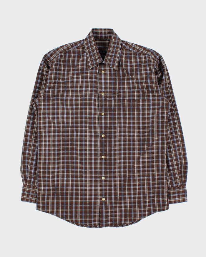 Vintage Y2K 00s Burberry Nova Check Made In USA Long Sleeve Shirt - S