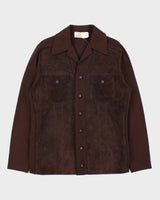 Vintage 1970s Trent Suede Union Made Long Sleeve Western Shirt - XL