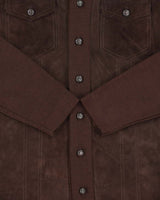 Vintage 1970s Trent Suede Union Made Long Sleeve Western Shirt - XL